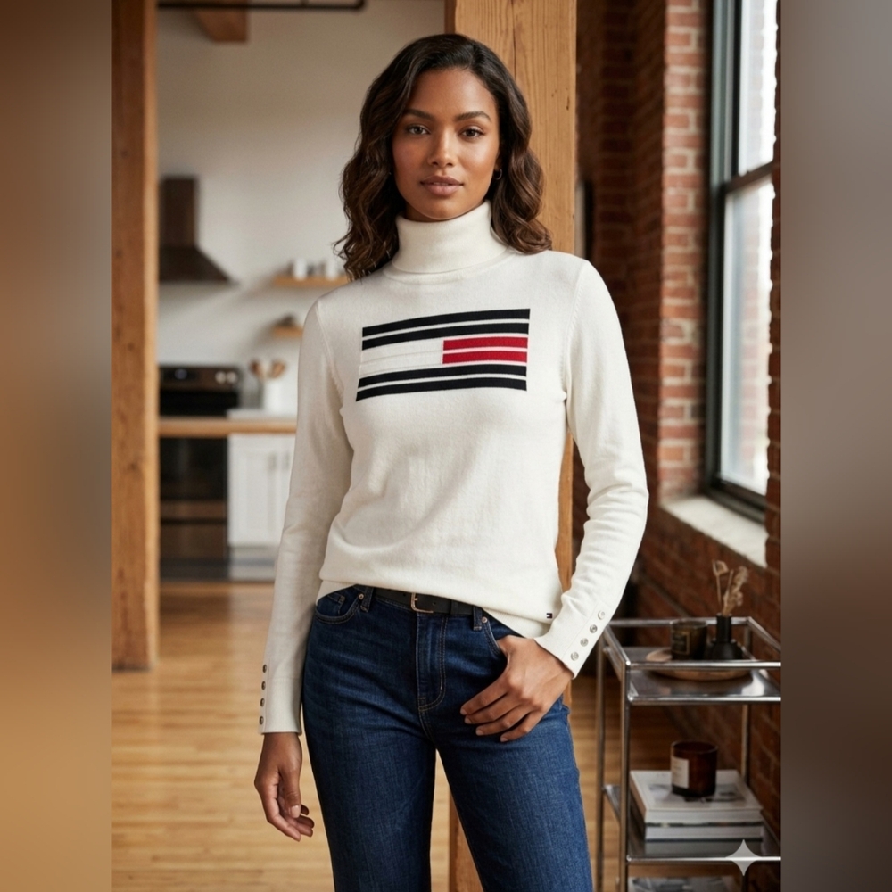 Tommy Hilfiger White Knit Sweater